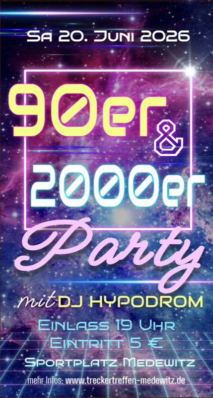 90er Party 2026 Flyer